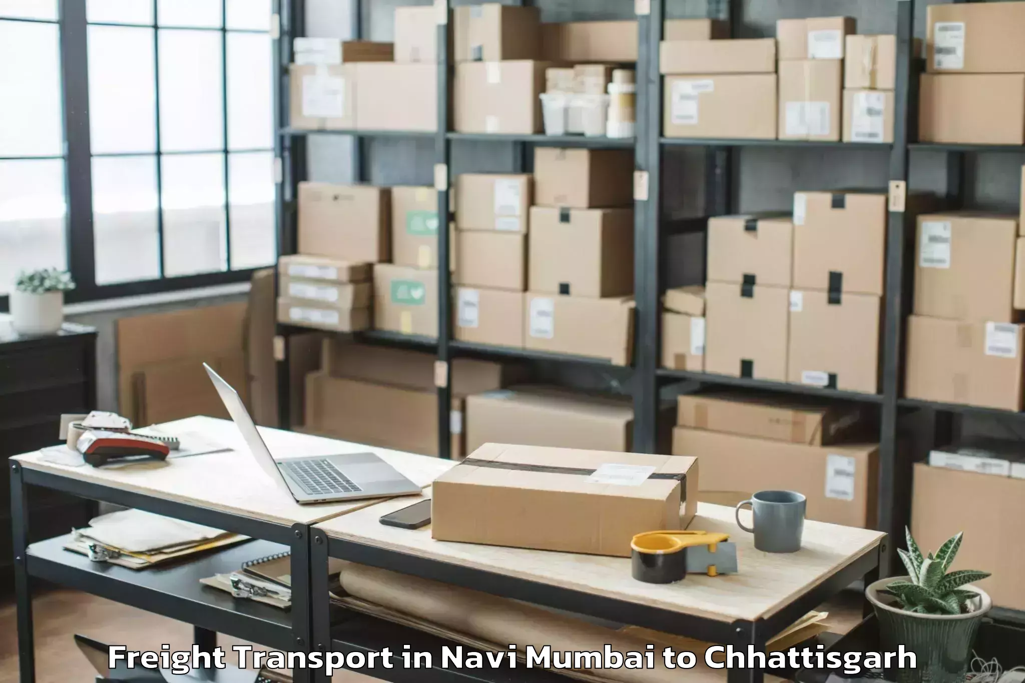 Affordable Navi Mumbai to Kurud Freight Transport